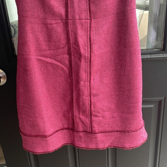 Pink v-neck banana republic wool blend dress size 6P - Picture 3 of 5